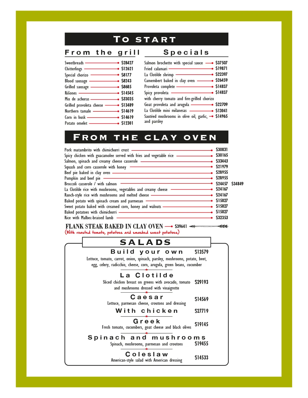 Menu — Page 2