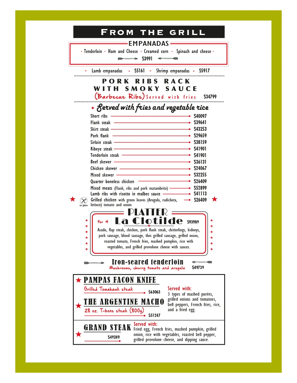 Menu — Page 3