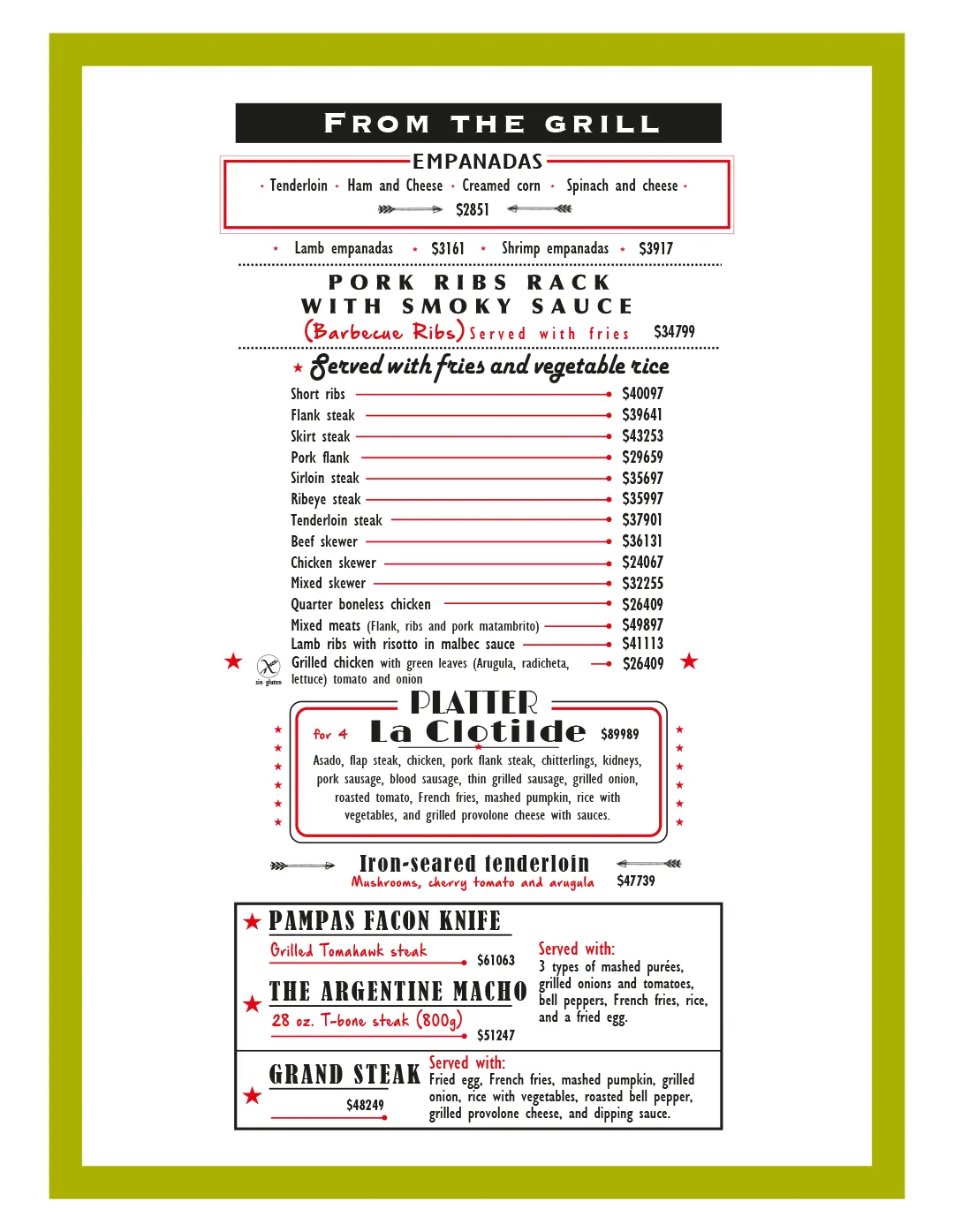 Menu — Page 3