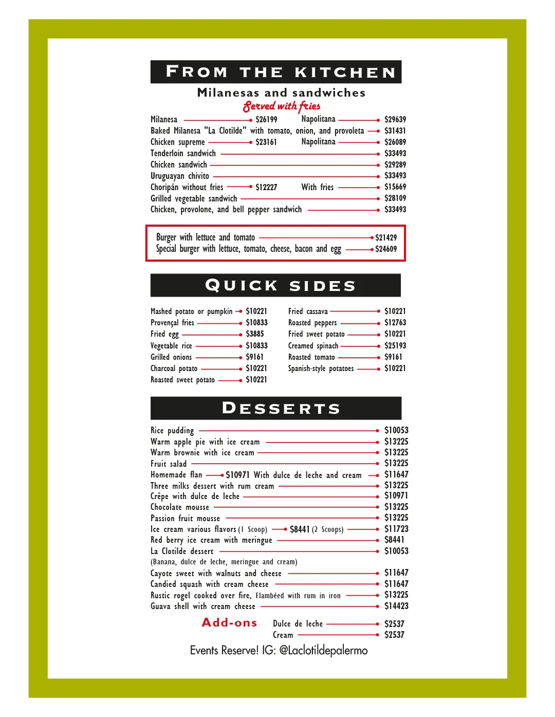 Menu — Page 5